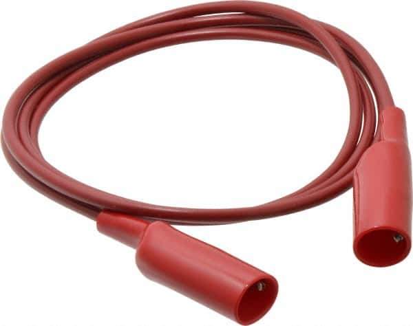 Pomona - Red Electrical Test Equipment Patch Cord - Use with Alligators Test Clips - All Tool & Supply