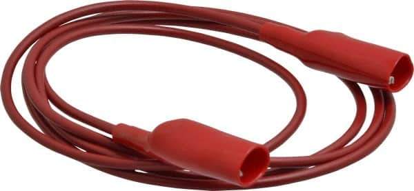 Pomona - Red Electrical Test Equipment Patch Cord - Use with Alligators Test Clips - All Tool & Supply