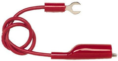 Pomona - Red Electrical Test Equipment Clip - Use with Insulated Spade Lug - All Tool & Supply