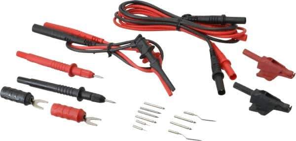 Pomona - Black/Red Electrical Test Equipment Leads Set - Use with Electronic Bench Digital Multimeters - All Tool & Supply