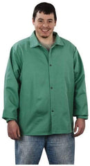 Steel Grip - Size XL Welding & Flame Resistant/Retardant Jacket - Green, Cotton, Snaps Closure, 48 to 50" Chest - All Tool & Supply