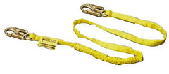 Miller - 6' Long, 2 Leg Locking Snap Hook Harness Shock Absorbing Lanyard - Polyester Webbing, Locking Snap Hook Anchorage Connection - All Tool & Supply