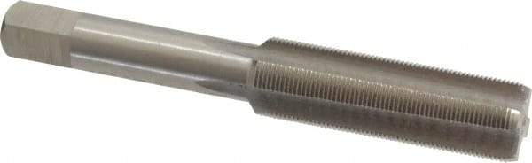 Interstate - 1/2-36 UNS 3B 4 Flute Bright Finish High Speed Steel Straight Flute Standard Hand Tap - Bottoming, Right Hand Thread, 3-3/8" OAL, 1-21/32" Thread Length, H3 Limit, Oversize - All Tool & Supply