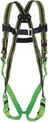 Fall Protection Harnesses: 400 Lb, Construction Style, Size Universal, Elastomer Mating Leg Strap, Friction Shoulder Strap, Mating Chest Strap