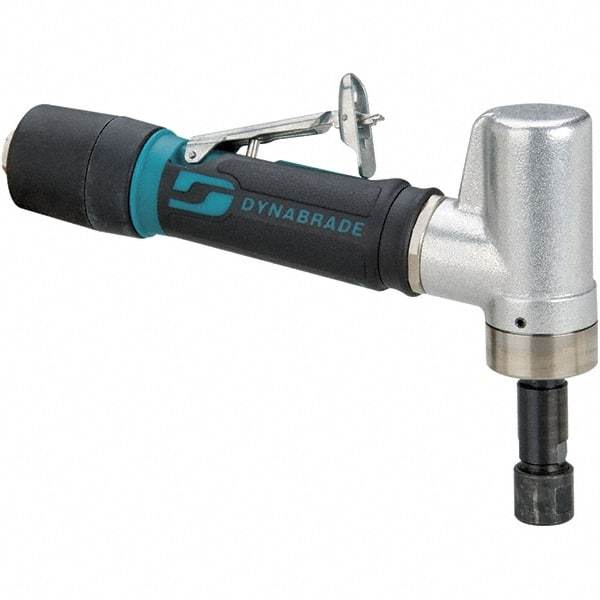 Dynabrade - 1/4" Collet, Angle Handle, Air Angle Die Grinder - 3,200 RPM, Rear Exhaust, 26 CFM, 0.4 hp, 90 psi, 1/4 NPT Inlet - All Tool & Supply