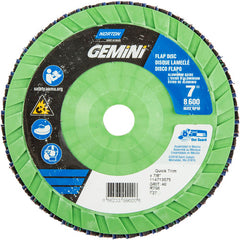 7 × 7/8″ Gemini Plastic Flat Flap Disc Type 27 P40 Grit R766 Zirconia Alumina - All Tool & Supply