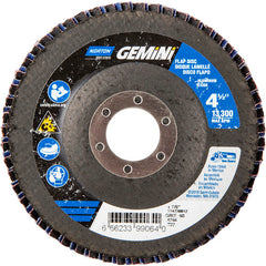 ‎4-1/2 × 7/8″ Gemini Fiberglass HD Flat Flap Disc Type 27 P60 Grit R766 Zirconia Alumina - All Tool & Supply