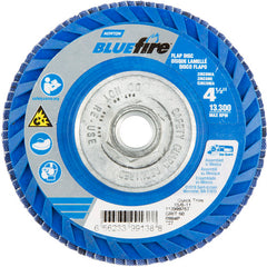 ‎4-1/2 × 5/8 - 11″ BlueFire Plastic Flat Flap Disc Type 27 P60 Grit R884P Ceramic Alumina - All Tool & Supply