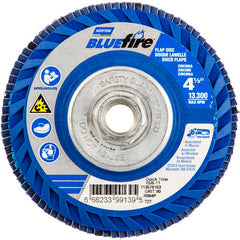 ‎4-1/2 × 5/8 - 11″ BlueFire Plastic Flat Flap Disc Type 27 P80 Grit R884P Ceramic Alumina - All Tool & Supply