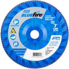 7 × 7/8″ BlueFire Plastic Flat Flap Disc Type 27 P60 Grit R884P Zirconia Alumina - All Tool & Supply