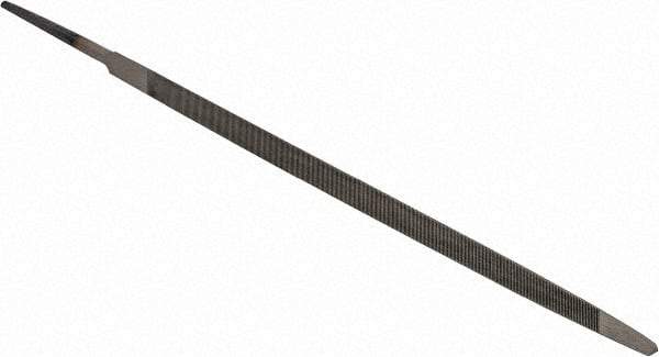 Value Collection - 7.61" Long, Taper American-Pattern File - Single Cut, 0.24" Overall Thickness, Tang - All Tool & Supply