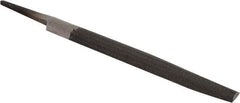 Value Collection - 5.34" Long, Second Cut, Half Round American-Pattern File - Single, Double Cut, 0.16" Overall Thickness, Tang - All Tool & Supply