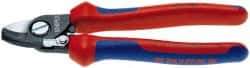 Knipex - 6-1/2" OAL, 1/0 AWG Capacity, Cable Cutter - Ergo Dual Component Handle - All Tool & Supply