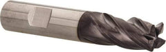 SGS - 5/8", 4 Flute, Single End, Solid Carbide, 0.04" Corner Radius End Mill - 3-1/2" OAL, Right Hand Flute, 1-1/4" LOC, Right Hand Cut - All Tool & Supply