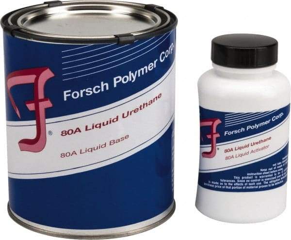 Forsch Polymer Corp - 1 Lb Kit Tan Polyurethane Castable Rubber - 100°F Max Operating Temp, 30 min Tack Free Dry Time, 24 hr Full Cure Time, Series URS 5180 - All Tool & Supply