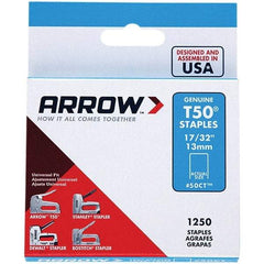 Arrow - 3/8" Wide Galvanized Steel Heavy-Duty Staples - 17/32" Leg Length - All Tool & Supply