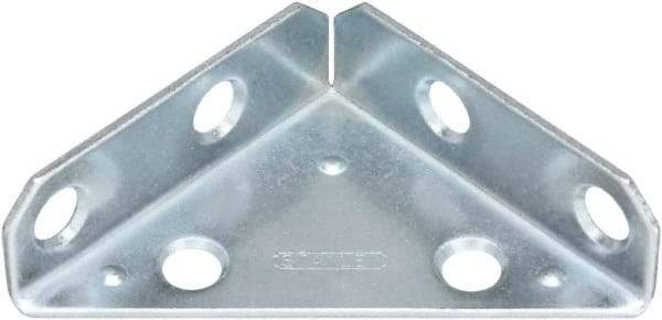 National Mfg. - 2" Long x 2" Wide Steel Corner Braces - Zinc Plated Finish - All Tool & Supply