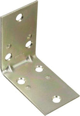 National Mfg. - 2-1/2" Long x 1-1/2" Wide Steel Corner Braces - Zinc Plated Finish - All Tool & Supply