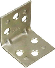 National Mfg. - 1-1/2" Long x 1-1/2" Wide Steel Corner Braces - Zinc Plated Finish - All Tool & Supply