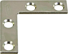 National Mfg. - 1-1/2" Long x 3/8" Wide Steel Corner Braces - Zinc Plated Finish - All Tool & Supply