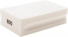 Brite Star - 800 Grit, Diamond Hand Pad - White, 2-1/4" Wide x 3-3/4" Long, Coated - All Tool & Supply