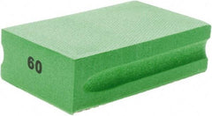 Brite Star - 60 Grit, Diamond Hand Pad - Green, 2-1/4" Wide x 3-3/4" Long, Coated - All Tool & Supply