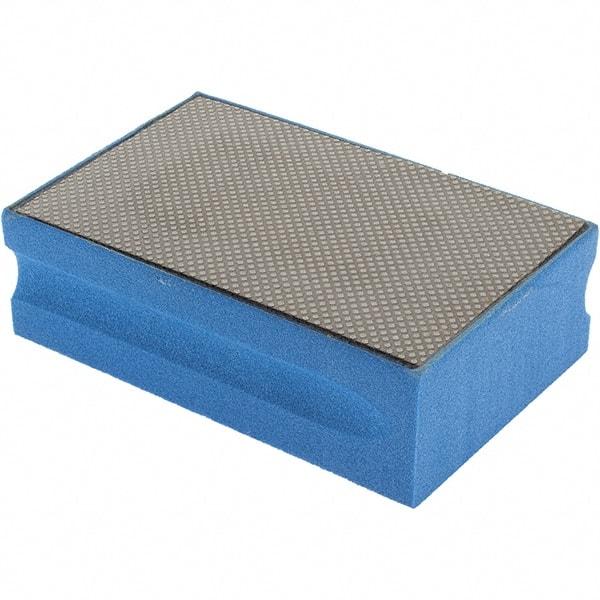 Brite Star - 600 Grit, Diamond Hand Pad - Blue, 2-1/4" Wide x 3-3/4" Long, Coated - All Tool & Supply