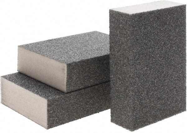 Brite Star - 2-3/4" Wide x 12" Long, Hard Grade Sanding Sponge - 60 & 100 Grit, 1" Thick - All Tool & Supply