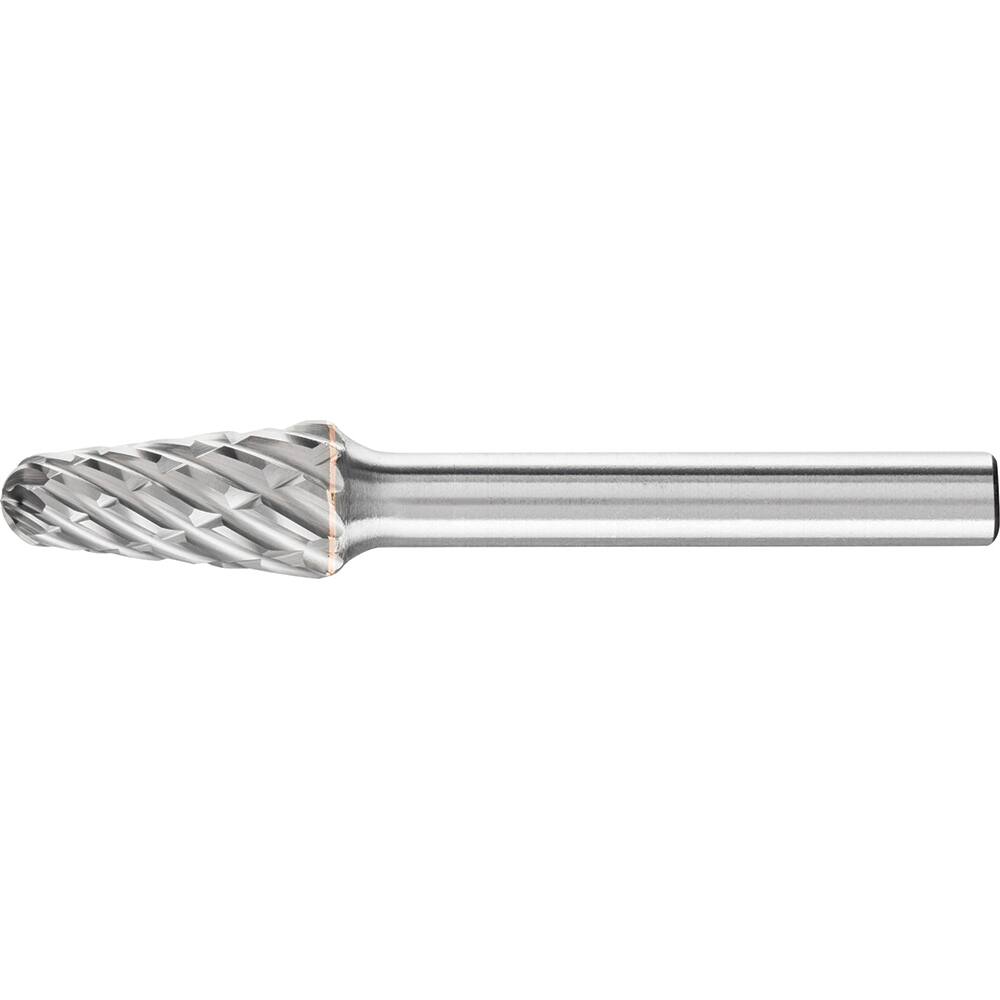 PFERD - SL-3, 3/8" Cut Diam, 1/4" Shank Diam, Carbide End Cut Tree with Radius End Burr - Exact Industrial Supply