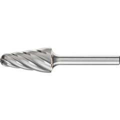 PFERD - SL-3, 3/8" Cut Diam, 1/4" Shank Diam, Carbide End Cut Aluma Cut Taper with Radius End Burr - Exact Industrial Supply