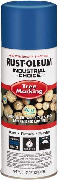 Rust-Oleum - 12 fl oz Blue Marking Paint - 300' Coverage, Modified Alkyd Formula, >500 gL VOC - All Tool & Supply