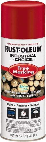 Rust-Oleum - 12 fl oz Red Marking Paint - 300' Coverage, Modified Alkyd Formula, >500 gL VOC - All Tool & Supply