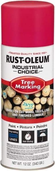 Rust-Oleum - 12 fl oz Fluorescent Pink Marking Paint - 300' Coverage, Modified Alkyd Formula, >500 gL VOC - All Tool & Supply