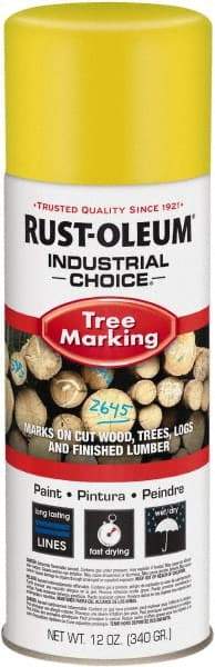 Rust-Oleum - 12 fl oz Yellow Marking Paint - 300' Coverage, Modified Alkyd Formula, >500 gL VOC - All Tool & Supply