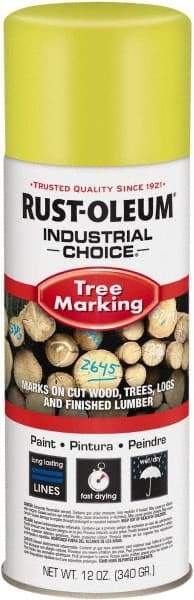 Rust-Oleum - 12 fl oz Fluorescent Yellow Marking Paint - 300' Coverage, Modified Alkyd Formula, >500 gL VOC - All Tool & Supply