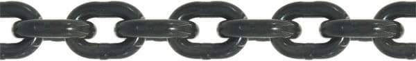 Value Collection - 3/4" Welded Alloy Chain - 28,300 Lb Capacity, Grade 80, 100' Long, Black Finish - All Tool & Supply