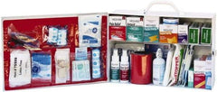 Medique - 900 Piece, 75 Person, Industrial First Aid Kit - 15-1/4" Wide x 10-1/2" Deep x 4-3/4" High, Metal Cabinet - All Tool & Supply