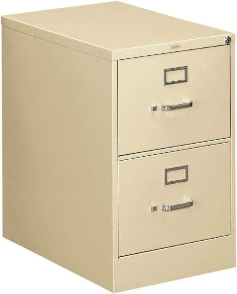 Hon - 18-1/4" Wide x 29" High x 26-1/2" Deep, 2 Drawer Vertical File - Steel, Putty - All Tool & Supply