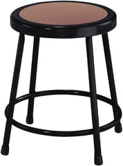 NPS - 18 Inch High, Stationary Fixed Height Stool - 14 Inch Deep x 14 Inch Wide, Hardboard Seat, Black - All Tool & Supply