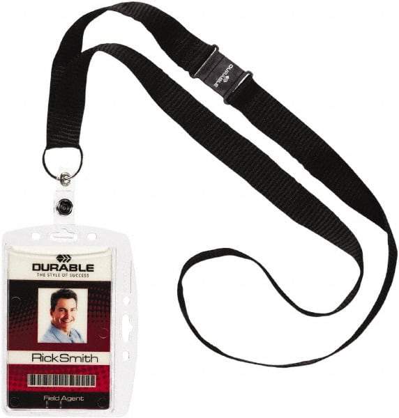 DURABLE - Cord Mounted Badge Holder - Clear - All Tool & Supply