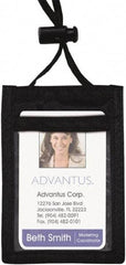 ADVANTUS - Cord Mounted Badge Holder - Black - All Tool & Supply