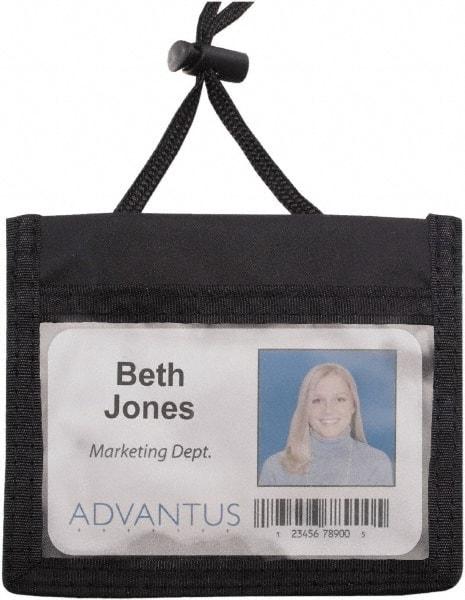 ADVANTUS - Cord Mounted Badge Holder - Black - All Tool & Supply