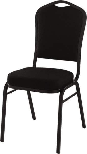 NPS - Fabric Black Stacking Chair - Black Frame, 17" Wide x 23" Deep x 36" High - All Tool & Supply