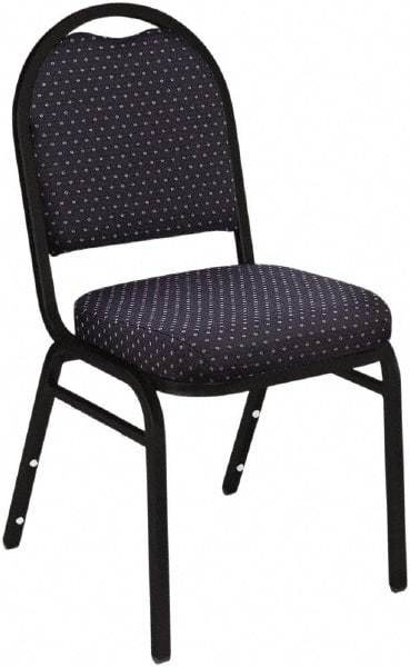 NPS - Fabric Navy Blue Stacking Chair - Black Frame, 18" Wide x 20" Deep x 34" High - All Tool & Supply