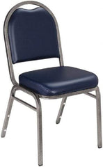 NPS - Vinyl Blue Stacking Chair - Silver Frame, 18" Wide x 20" Deep x 34" High - All Tool & Supply