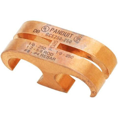 Panduit - 6 to 1/0 AWG Compatible Grounding Clamp - Copper Alloy, 1" OAL - All Tool & Supply