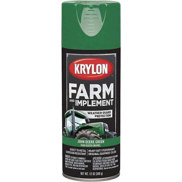 Krylon - Green (John Deere), 12 oz Net Fill, Gloss, Farm & Equipment Spray Paint - 12 oz Container, Use on Equipment - All Tool & Supply