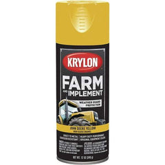 Krylon - Yellow (John Deere), 12 oz Net Fill, Gloss, Farm & Equipment Spray Paint - 12 oz Container, Use on Equipment - All Tool & Supply