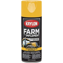 Krylon - Yellow, 12 oz Net Fill, Gloss, Farm & Equipment Spray Paint - 12 oz Container, Use on Equipment - All Tool & Supply