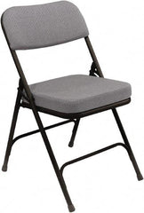 NPS - 18" Wide x 20-3/4" Deep x 32" High, Steel & Fabric Folding Chair with Fabric Padded Seat - Grey - All Tool & Supply